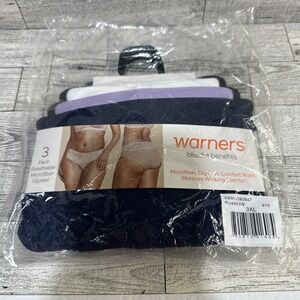 WARNER' Women's (Size 3XL/10) Underwear Breathable Microfiber‎ Hipster 3-Pair